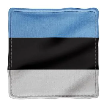 Estonia 3d flag Stock Illustration