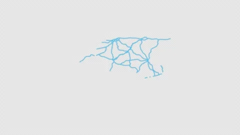 Estonia Country Line Map Self Drawing Animated Overlay, Alpha 4K Видео 340289733