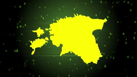 Estonia Digital Map Intro Stock Footage 247968786