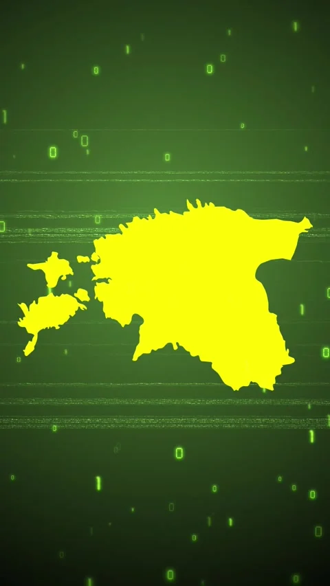 Estonia Digital Map Intro 库存影片 258835713
