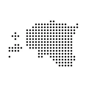 Estonia dotted vector map Stock Illustration
