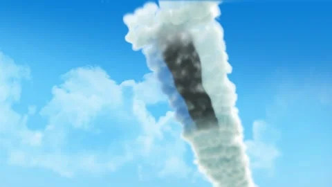 Estonia Flag 3D Render Animation Created with Colored Smoke Trails by Aircra Stock-Footage 332306388