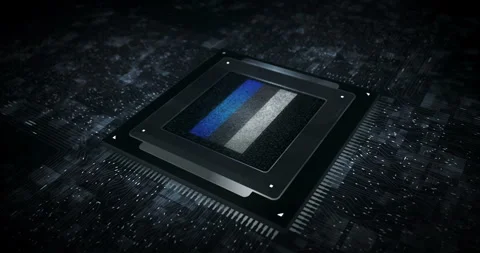 Estonia flag on computer cpu Stock Footage 315459439