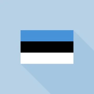 Estonia flag , flat design vector with official proportion Stock Illustration
