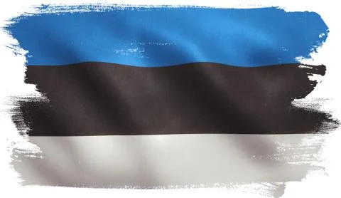 Estonia Flag Stock Illustration