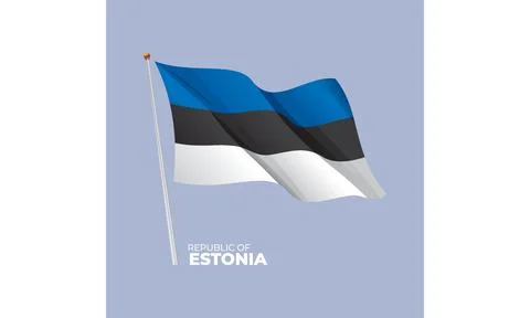 Estonia flag Stock Illustration