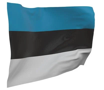 Estonia flag isolated Stock Illustration