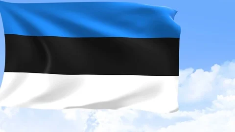 Estonia flag in motion Stock Footage 97881277