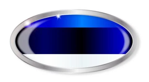 Estonia Flag Oval Button Stock Illustration
