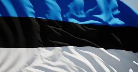 Estonia Flag Seamless Loop. 3D animation. Stock Photos