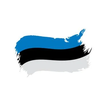 Estonia flag, vector illustration Stock Illustration