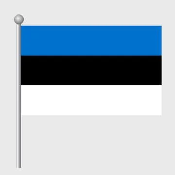 Estonia flag vector template background realistic copy Stock Illustration