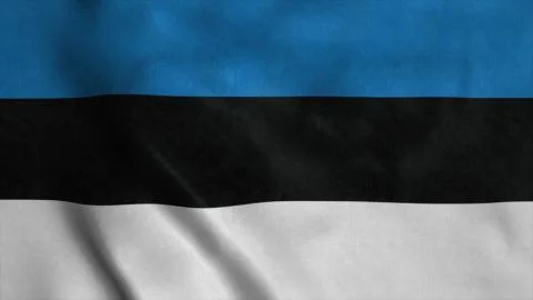 Estonia flag waving in the wind. 3d illustration Stock Illustration
