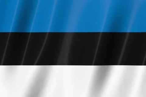 Estonia flag,3d flag, flag, 3d render,8k Stock Illustration