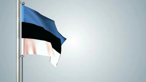 Estonia flags loop pack 3 in 1 with background and loop 7sec Stock Footage 36686774