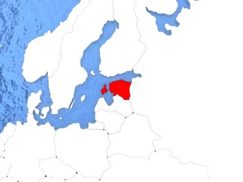 Estonia on globe Illustrazione stock