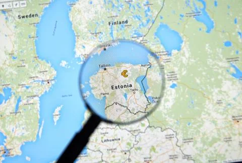 Estonia on Google Maps Stock Photos