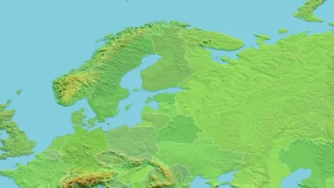 Estonia Map 3D animated with Borders Stock-Footage 348521225