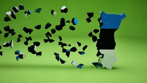 Estonia Map With Flag Stock-Footage 324708563