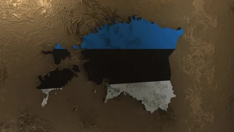 Estonia Map Stock Footage 277923891