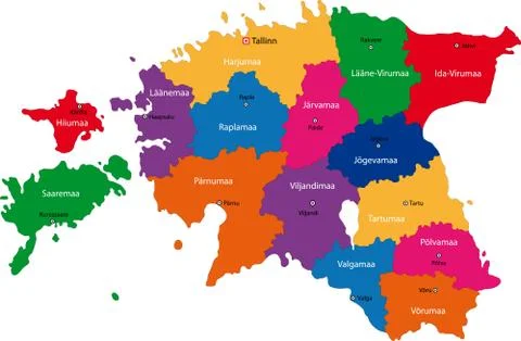Estonia map Stock Illustration