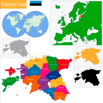Estonia map Stock Illustration