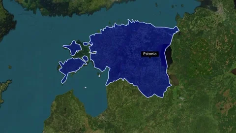 Estonia Map New Style Stock Footage 294130593