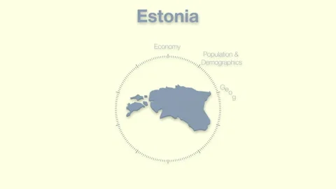 Estonia MAP revealingmotion graphics data elements Stock Footage 339876027