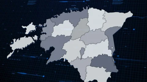 Estonia network map Stock Footage 87976867