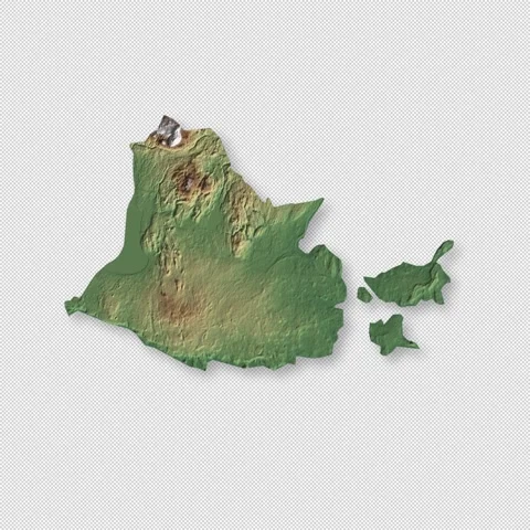 Estonia Rotating 3D Relief Map Seamless Loop, Alpha Channel 4K 库存影片 340719210