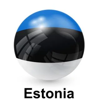 Estonia state flag Stock Illustration