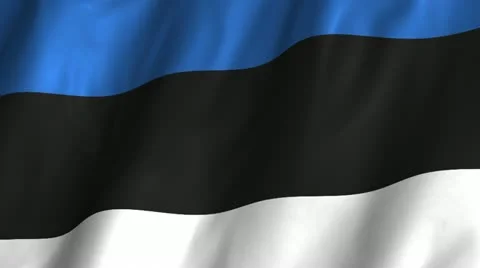Estonia Waving Flag Stock Footage 12257642