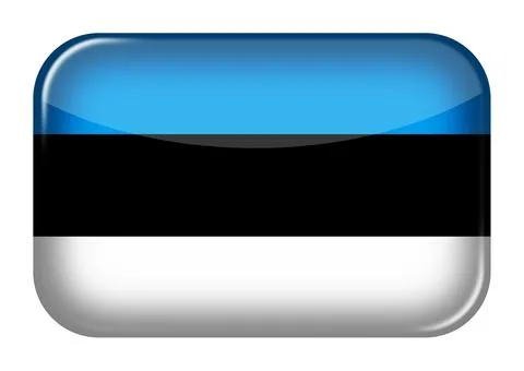 Estonia web icon rectangle button Stock Illustration