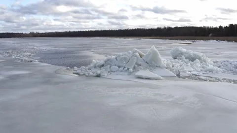  Estonia in winter - drone flight Stock Footage 257920283