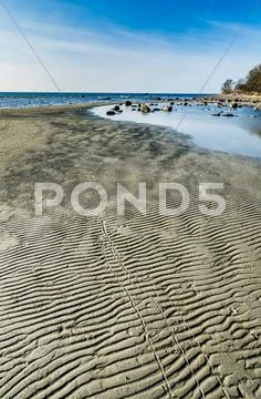 Estonian Baltic Sea coast, the tide Stock Photos