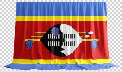 Estonian Flag Curtain in 3D Rendering Estonia's Resilience Stock Illustration