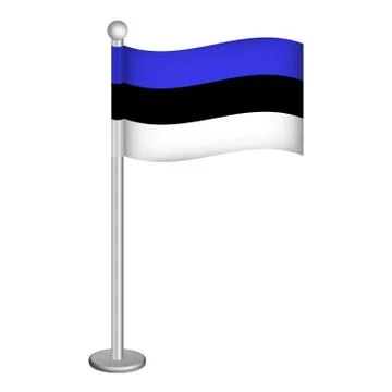 Estonian flag Stock Illustration