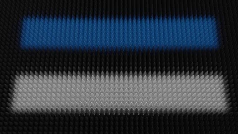 Estonian Flag Light Shining on Scrolling Bullets Stock Footage 291990692