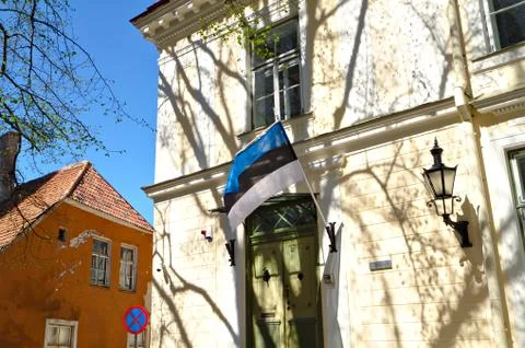 Estonian flag Stock Photos
