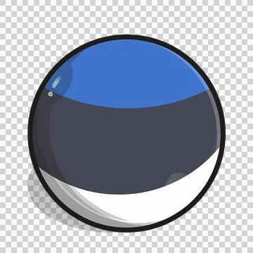 Estonian Flag's Stylized Representation with Distinctive Color Bands and Shadow. 库存插图