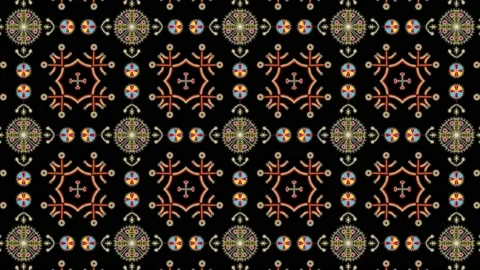 Estonian Mulgi loop pattern Stock Footage 229132191