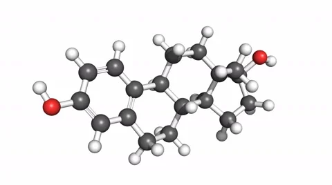 Estradiol hormone, rotating model Stock Footage 65990425