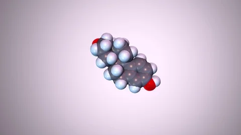 Estradiol Molecule Stockbeeldmateriaal 73344055