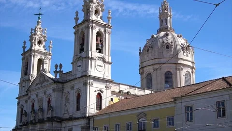 Estrela Basilica (Basílica da Estrela) in Lisbon, Portugal Stock Footage 242350408