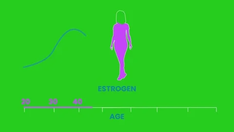 Estrogen Level Indicator Animation on Green Screen Animation 4K Video Stock-Footage 335615098