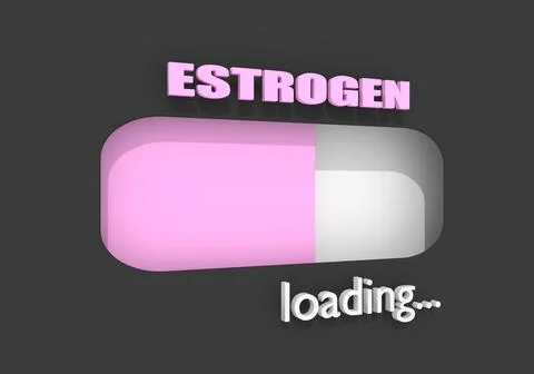 Estrogen level measuring concept Stock Illustration