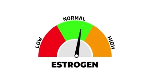 Estrogen Level Meter Animation Gauge Indicator Low Normal High Stock Footage 332859385