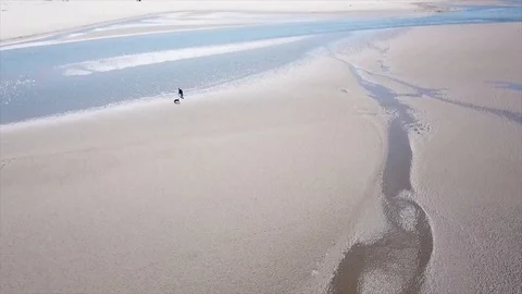 Estuary aerial Stock Footage 90406305
