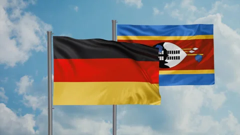 Eswatini and Germany flag Video stock 245111419