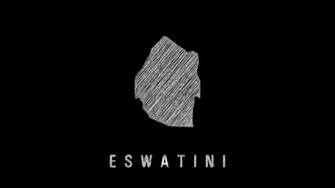 Eswatini animated scribble map on black background Stock Footage 316250654